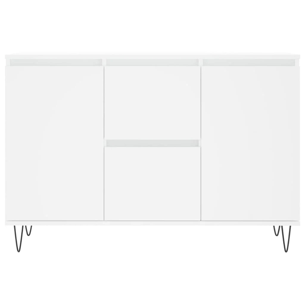 Buffet credenza cassettiera armadio mobile contenitore organizer per cucina soggiorno salotto 104 x 35 x 70 cm legno ingegnerizzato bianco 02_0030186