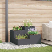 Vaso da giardino Antracite 80 x 80 x 60 cm Acciaio 865857