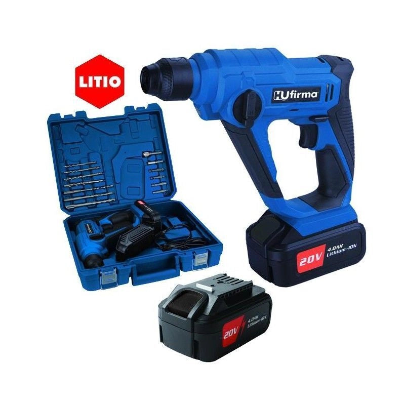HU-FIRMA 9011810 HU-TS20-LI Trapano tassellatore cordless 20V 4Ah 2 batterie SDS-PLUS 1 1 J 0-900 giri min 0-5000 colpi min colore Nero