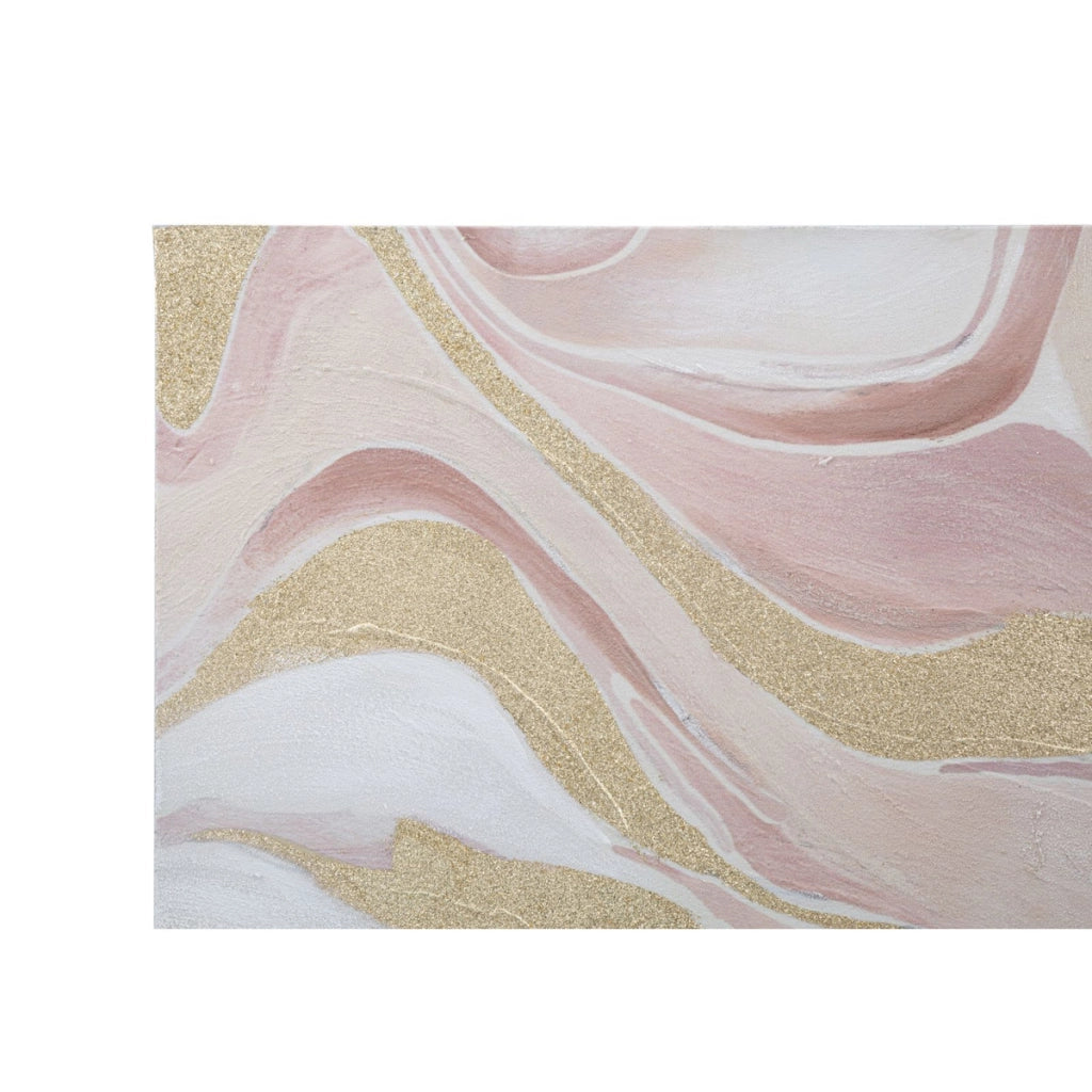 Stampa su Tela Marmo 9, Multicolore, Legno, 80x2,8x80 cm