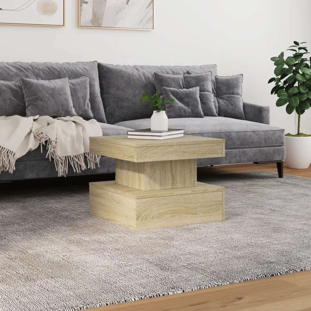 Tavolino da Salotto Gambe in Metallo Rovere Sonoma 50x50x40 cm 839842