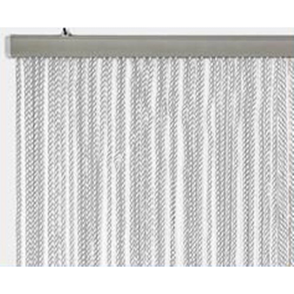Trade Shop - Tenda Moschiera Antimosche A Fili Torciglione In Gomma Grigia 120x230 Cm Tpl88 025479 -