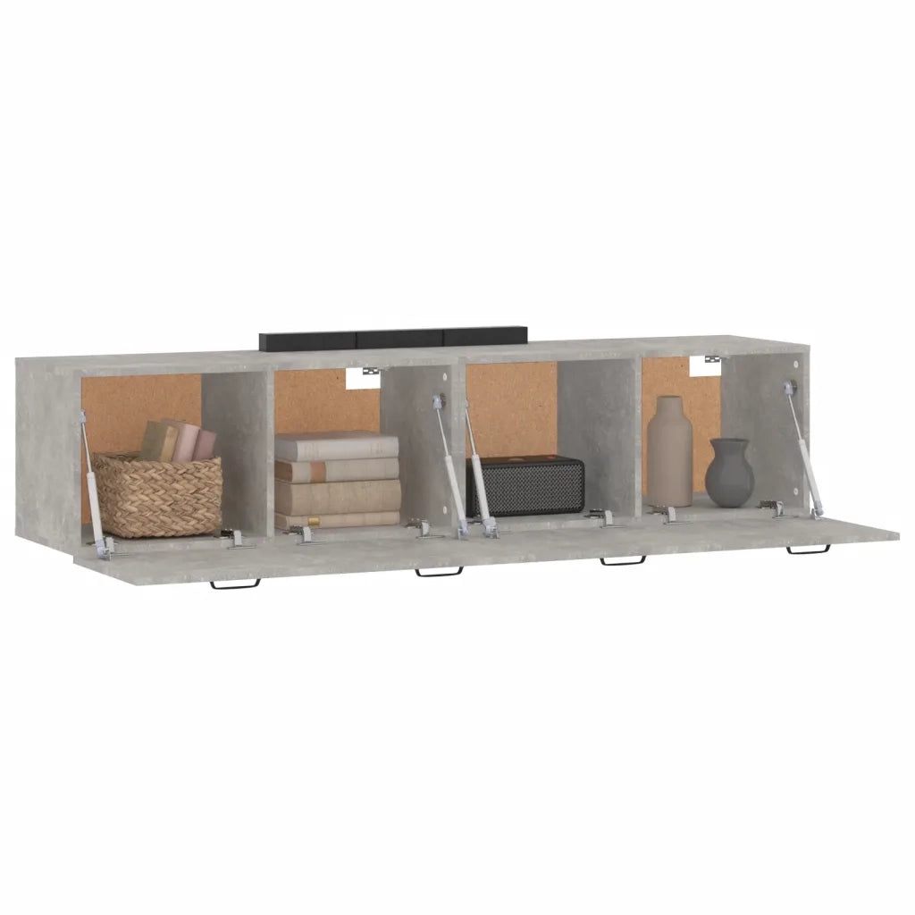 Mobili Parete 2 pz Grigio Cemento 60x36,5x35 cm in Multistrato
