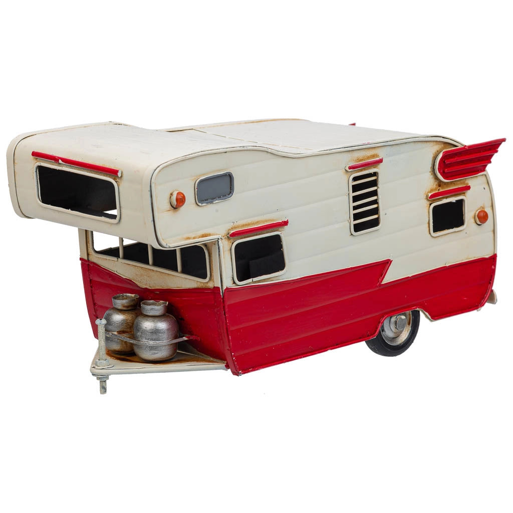 Caravan metallo rossa 28x12.5x15h cm