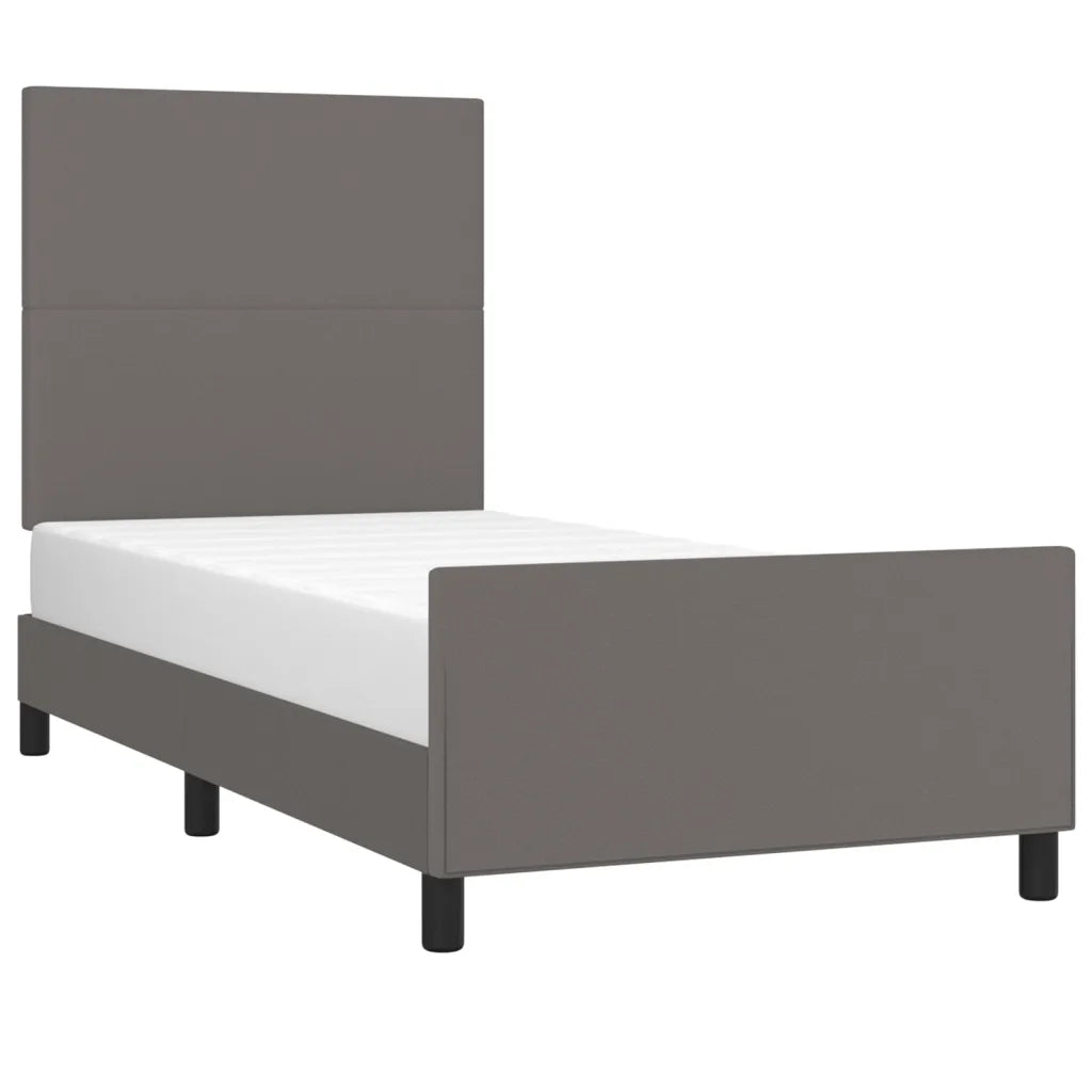 Giroletto con Testiera Crema 80x200 cm in Similpelle 3125419