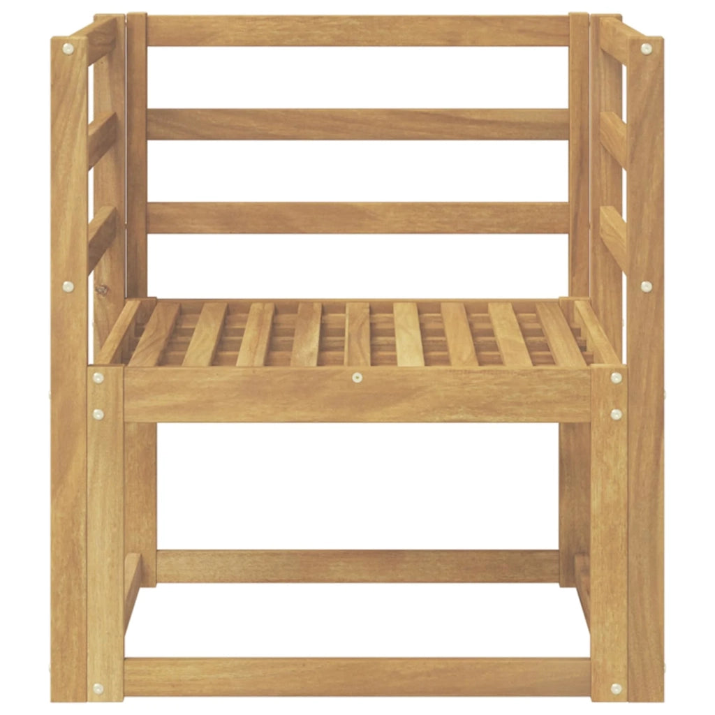 Set di divani da esterno Legno di Acacia Massello Bianco 3438958