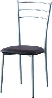 Sedia marrone scuro 41x48x92 cm metallo-pvc