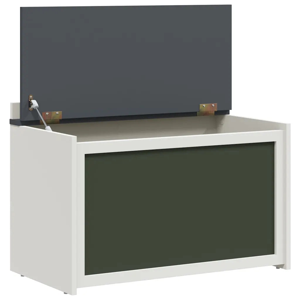 vidaXL Scatola per Giocattoli Grigio e bianco 73 x 33 x 55 cm