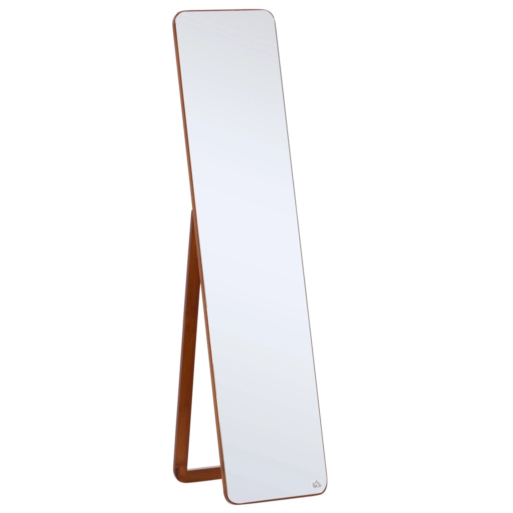 Specchio da Terra e Parete con Struttura in Legno ¨C zephmum ¨C Noce Chiaro 37x43x156cm