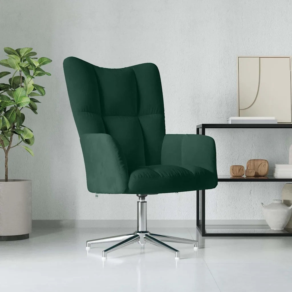 Poltrona Relax | Sedia Relax Verde Scuro in Velluto