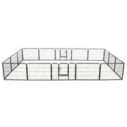 Recinto circolare box per cani Ezooza Opole con 16 pannelli in acciaio da 60 x 80 cm cadauno