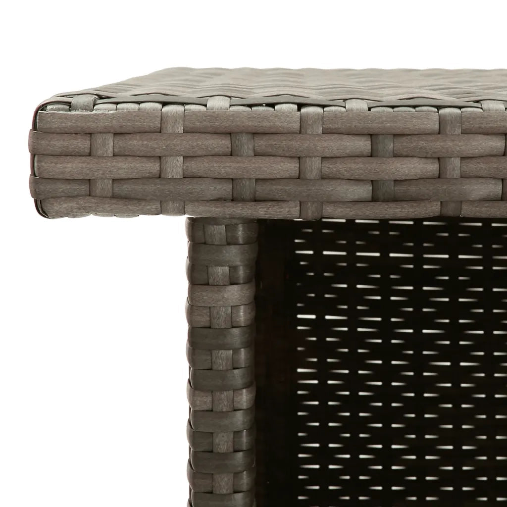 Set Bar da Giardino 5 pz con Cuscini in Polyrattan Grigio 3261505