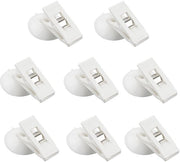 Clips per Douchegordijn 8 Stuks - Spatbescherming - Impermeabili - Materiali PVC/ABS - Dimensioni 5 cm x 3,1 cm