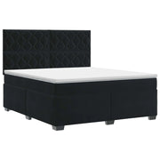 Letto box spring con materasso Nero 140 x 200 cm Velluto 3453664