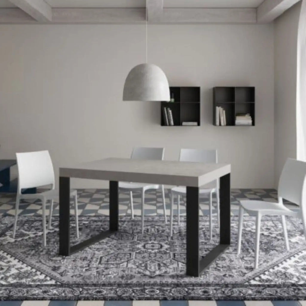 Tavolo allungabile 140/244x90 cm Tecno cashmere gambe antracite