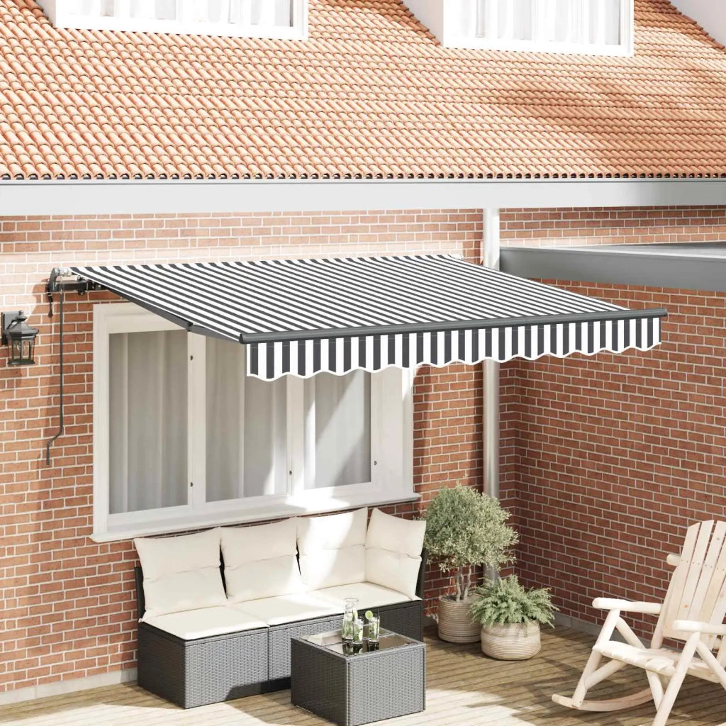 Tenda retrattile-Tenda parasole per balcone Antracite 250 x 200 cm Tessuto 788783