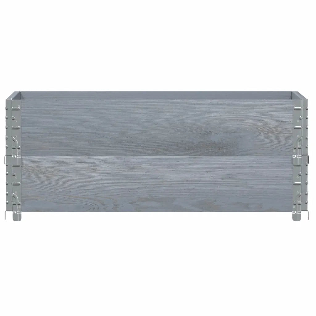 Fioriera | Cassetta per fiori | Vaso da Giardino Grigia 40x40x78 cm Legno Massello di Pino