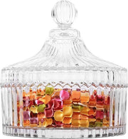 Bonboniera con coperchio, 13,5 cm, con confezione separata, vaso di zucchero in vetro