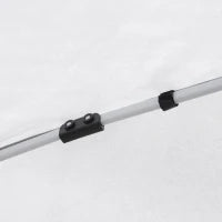 Gazebo Pieghevole 2.5 x 2.5 m Impermeabile con Corde e Picchetti, in Acciaio e Tessuto Oxford, Bianco