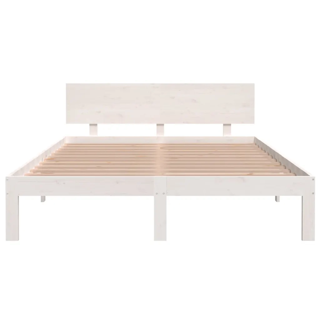Giroletto Bianco in Legno Massello di Pino 140x200 cm 810496