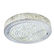 Plafoniera Contemporanea Florida Acciaio Cromo Vetro Grigio Led 22,8W 4000K