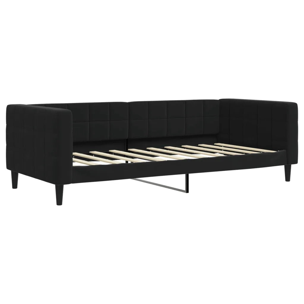 Divano Letto con Letto Estraibile-Sofa Letto-Daybed Nero 90x190 cm in Velluto 484541