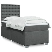 Giroletto a Molle con Materasso Grigio Scuro 80x200 cm Tessuto 3290330