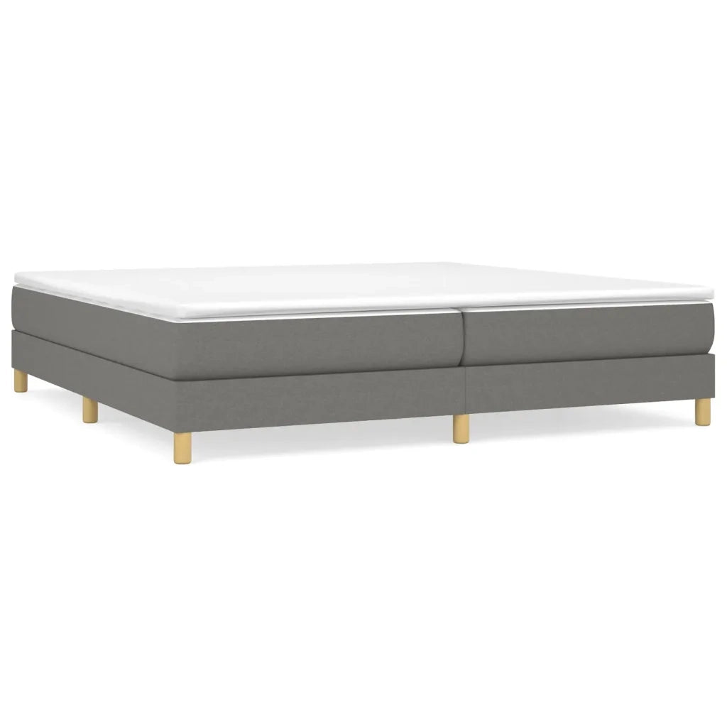 Struttura Letto a Rete a Molle-Giroletto Grigio Scuro 200x200 cm Tessuto 564204