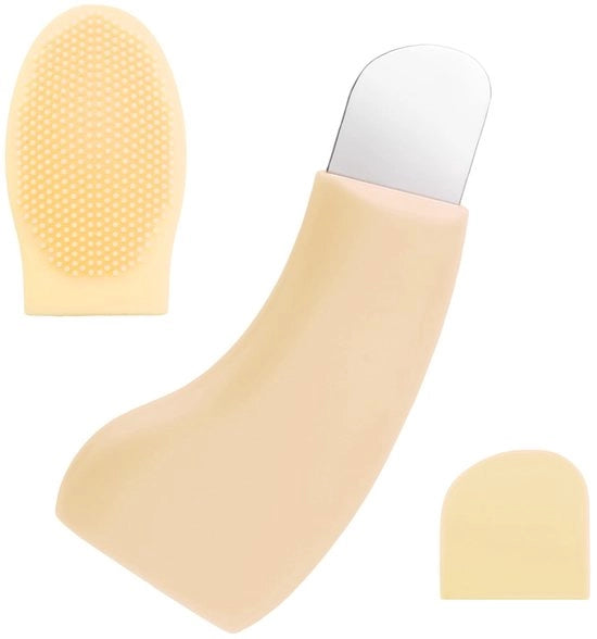 Rimuovitore di Punti Neri elettrico - Acciaio Inossidabile - Pennello a Spugna in Silicone - Pulizia Profonda - Scopa per la Pelle - Dimensioni 10,3x4,6x1,65cm