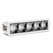 Faretto Led Da Incasso Rettangolare 5X4W Neutro 4000K UGR<19 Riflettore 38° CRI>90 Chip Samsung SKU-995