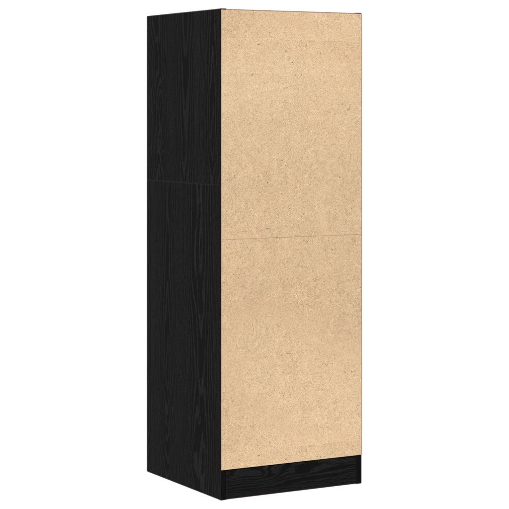 Armadio da farmacia in rovere nero 40x41x118 cm in legno ingegnerizzato