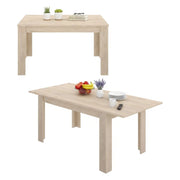 Tavolo allungabile Dalice, Tavolo per sala da pranzo allungabile, Tavolo da pranzo estensibile con allunga, cm 140/190x90h78, Rovere