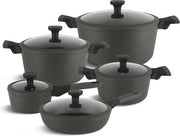 Set di pentole in ceramica da 12 pezzi per induzione - pentole da cucina di alta qualità con superficie antiaderente