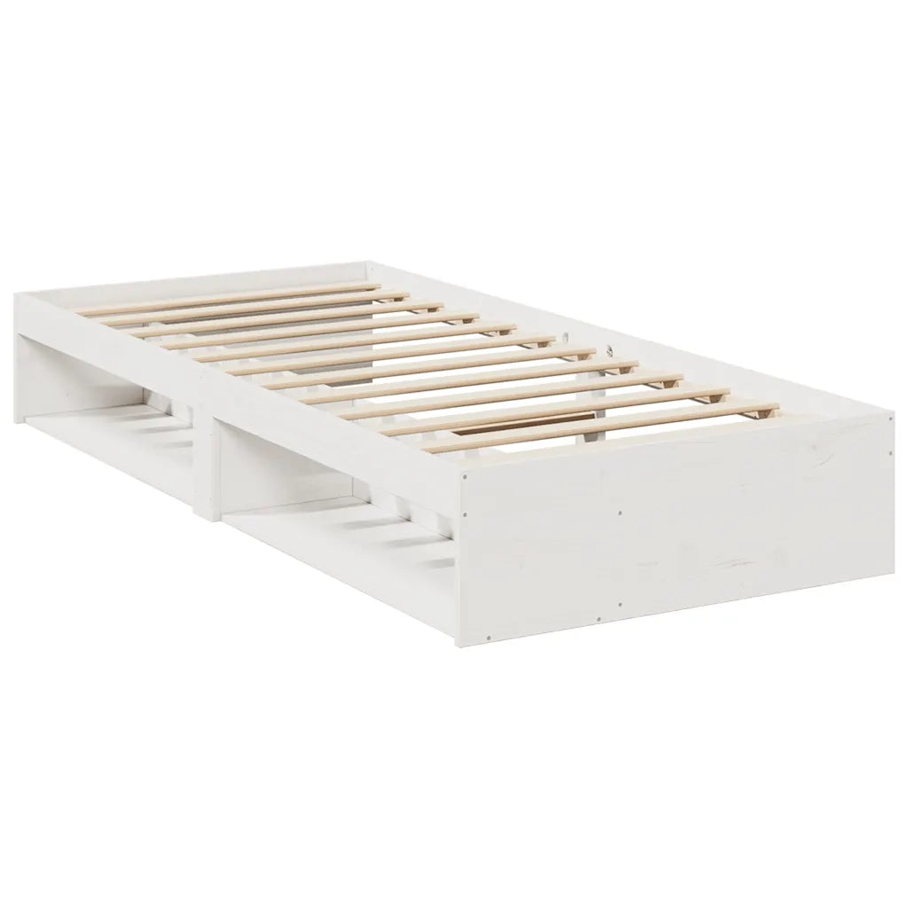 vidaXL Dormeuse senza Materasso Bianca 90x200 cm Legno Massello Pino