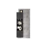 Vetrina design 2 porte collezione DOMI. Colore grigio antracite effetto cemento.