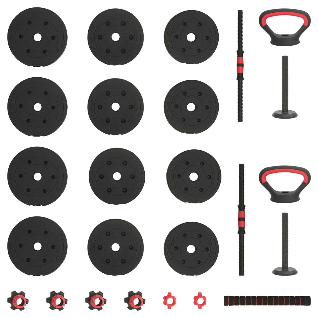 Set di manubri 4-in-1 20 kg Nero e Rosso CFW4987590