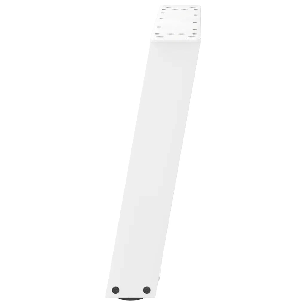 Gambe per Tavolino da CaffÃ¨ a Forma di U 2 pz Bianche 60x(42-43) cm Acciaio