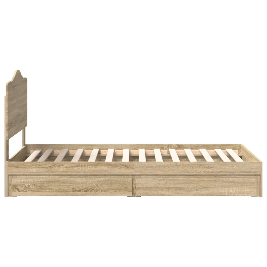 Letto con Contenitore con cassetto Rovere Sonoma 70 x 190 cm 3413557