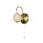 Applique Allure - Metallo ottone satinato e acrilico trasparente