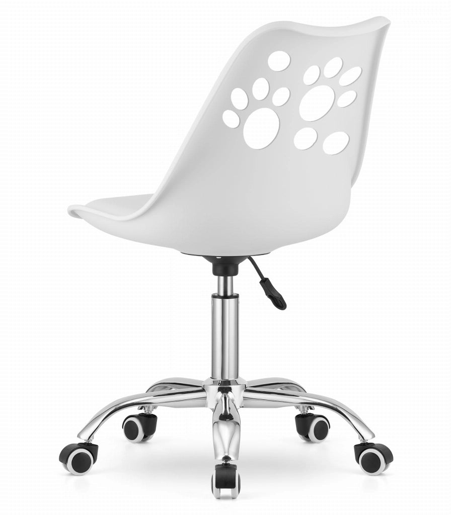 Sedia girevole ergonomica Valora PRINT bianca per ufficio domestico