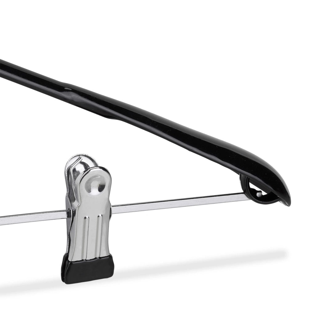 Set di 10 grucce antiscivolo nere per abiti 13_0000745