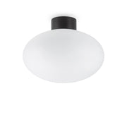 Plafoniera Moderna Clio Alluminio Nero 1 Luce E27