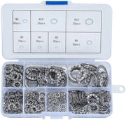 Set di Anelli da Denti - 270 Pezzi - Sortimento di Anelli da Denti e Veer - Adatto a Diverse Applicazioni - Argento