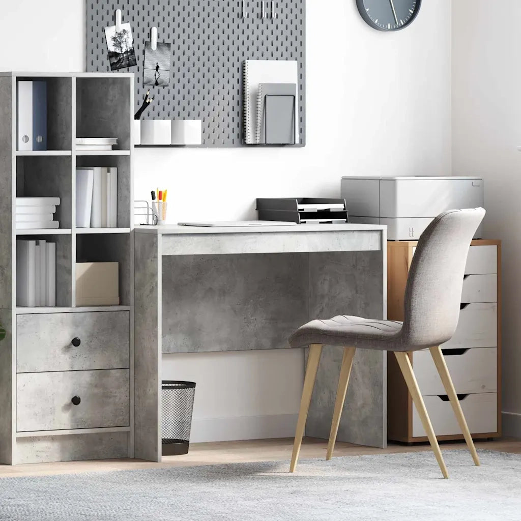 Scrivania | Tavolo da Ufficio Grigio cemento 90 x 50 x 76 cm