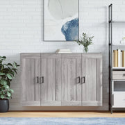 Armadietti a Parete 2 pz Grigio Sonoma in Legno Multistrato 3198023