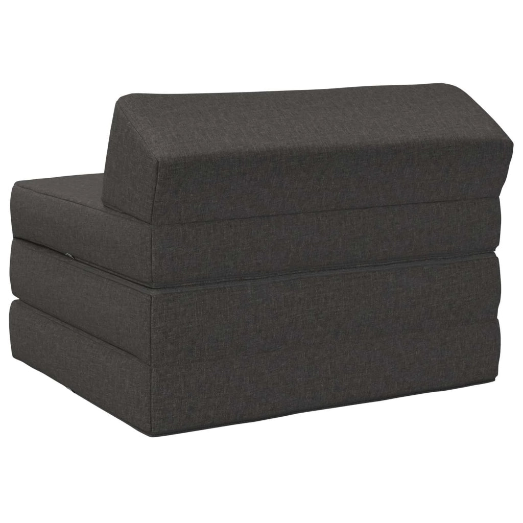Divano Letto Pieghevole Grigio Scuro 200 x 70 x 10 cm Tessuto