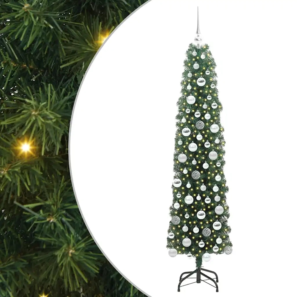 Albero di Natale artificiale con 300 LED Verde 180 cm 3394948