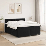 Letto con Box Spring, Materasso e LED Nero 140 x 200 cm Velluto 3452194