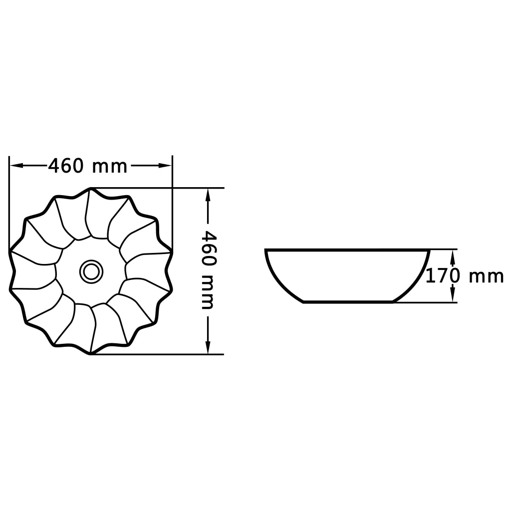 Lavandino 46x17 cm in Ceramica Bianco CFW7624073
