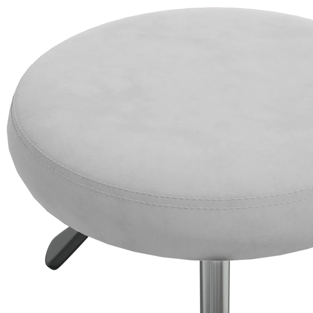 Sgabello da Massaggio in Velluto Grigio Chiaro CFW4959764
